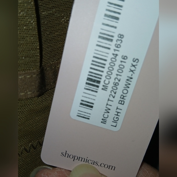 Mica's women's XXS carmel brown corset top NWT - Picture 4 of 5